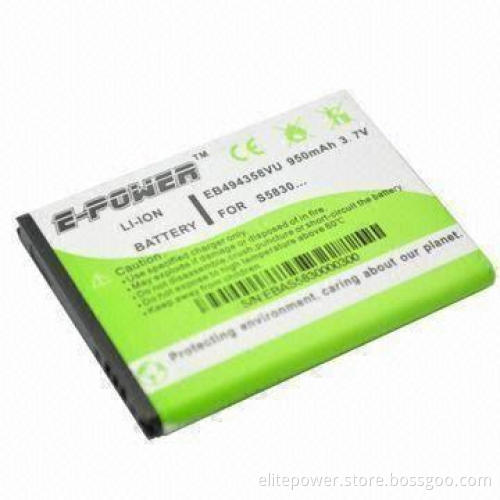 3.7V Li-ion Mobile Phone Battery with 1,550mAh Capacity for Samsung Galaxy W s5820